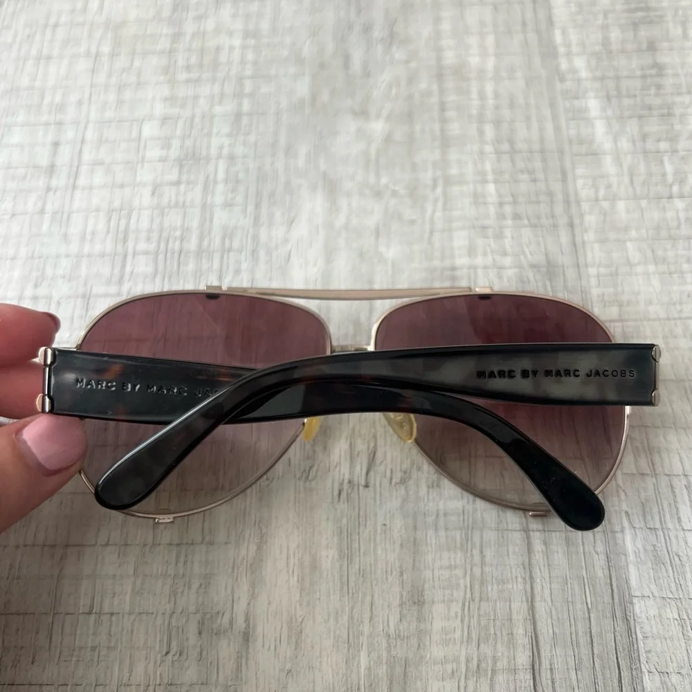 Marc by Marc Jacobs Aviator Sunglasses Tortoise Shell Rose Gold MMJ O64/S